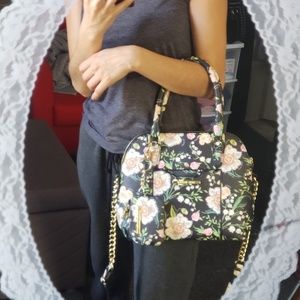 Patent Floral Steve Madden Satchel